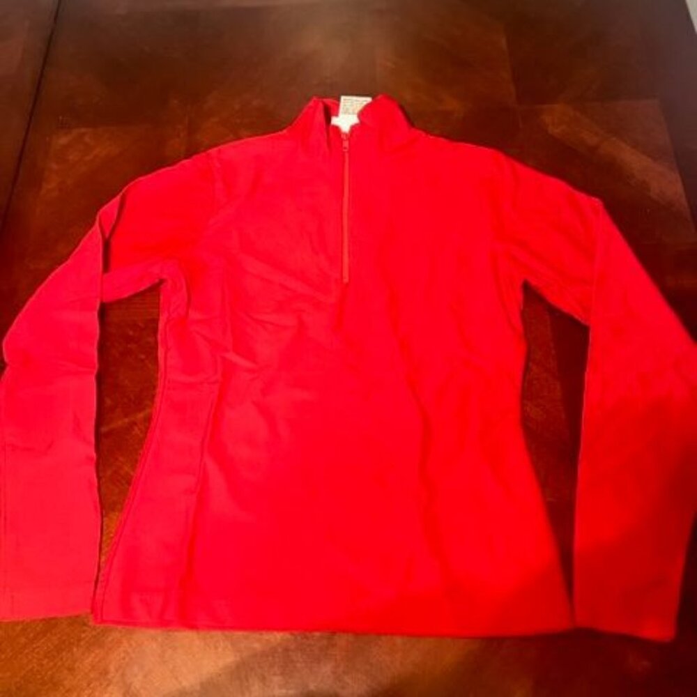 vintage VS Sport Red Womens Half-Zip Pullover‎ Top - Medium Made In Canada"